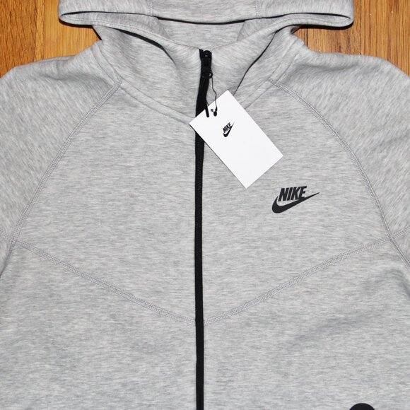 Nike Sportswear Tech Fleece Windrunner Hoodie Mens L XL Dark Grey Heather - Picture 2 of 5